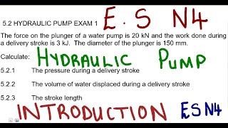 Engineering Science N4 Hydraulics - Hydraulic Pump Introduction @mathszoneafricanmotives