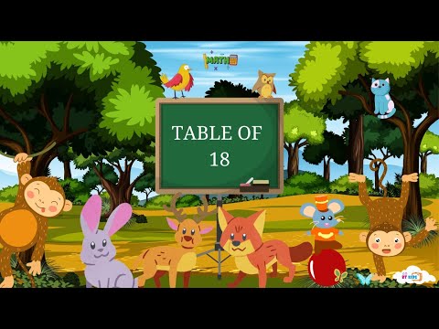 18x1=18 Multiplication, Table of eighteen (18) Tables Song Multiplication Time of tables