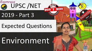 ❗ Expected Questions on Environment 2019 - Part 3 (UPSC CSE/NET/SSC/IBPS)