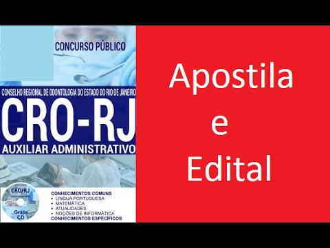 Edital Apostila AUXILIAR ADMINISTRATIVO Concurso CRO RJ 2016