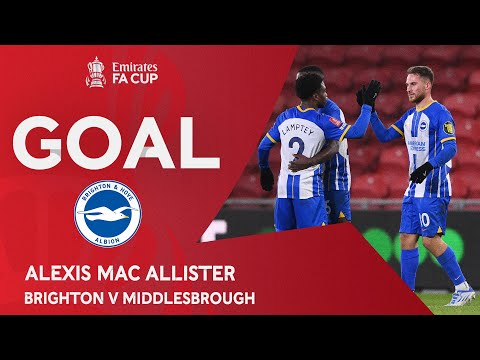 GOAL | Alexis Mac Allister | Brighton v Middlesbrough | Third Round | Emirates FA Cup 2022-23
