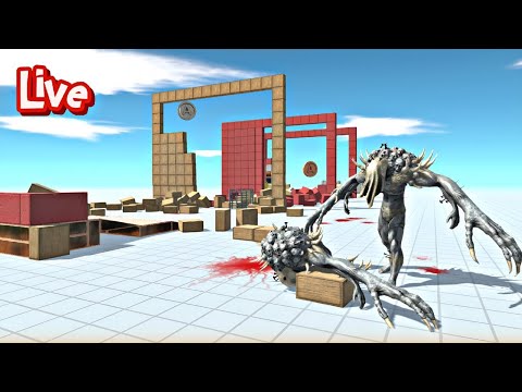 Live Infernals vs Primates Race Through Giant Blocks with Jet Engines - Animal Revolt Battle Simulat