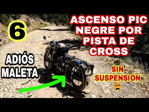 #6 SUBIR A PIC NEGRE ⛰️ con MOTO BMW RÍGIDA de 1935 por PISTA de MOTOCROSS 😵 TERRIBLE!!😬Adiós maleta