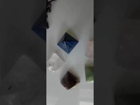 Natural gemstone 6 piece pyramid set healing power