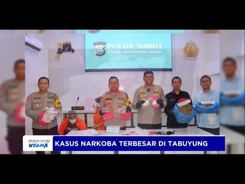 POLRES MADINA UNGKAP KASUS NARKOBA TERBESAR DI TABUYUNG