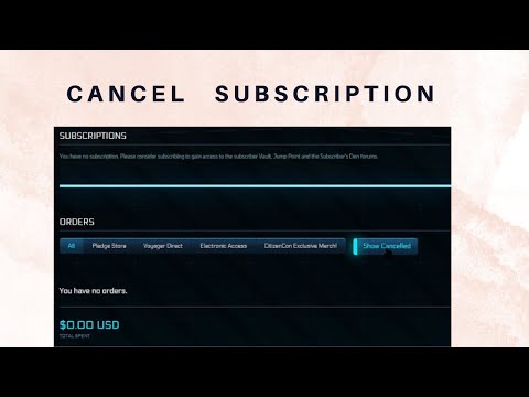 How to cancel subscription in star citizen