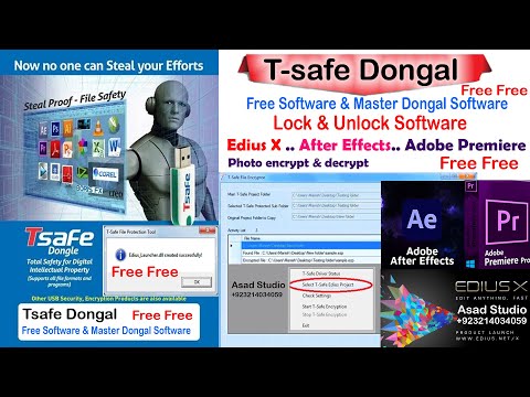 T-safe Dongal  Software & lock unlock Projects,Edius ,After effects,Adobe primer.Asad Studio
