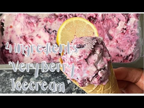 4 Ingredients Only!|Very Berry Ice cream