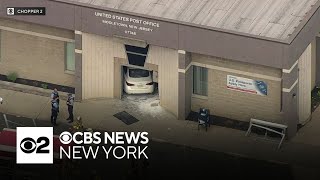 Car crashes into post office in Middletown, New Jersey