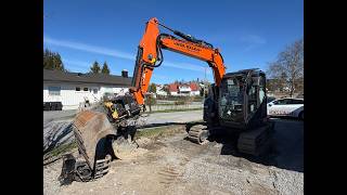 Hitachi ZX85US-6 kort hekk gravemaskin - Engcon EC219 tiltrotator - Puss Midibagger | Bild 4 - Machineryline