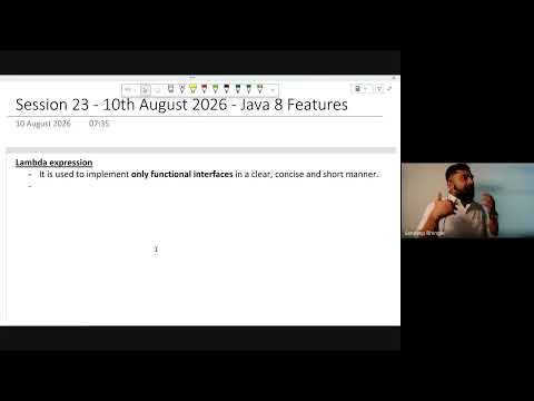 Fullstack Java Class 23 Java 8 Features It Shaala Batch 2026