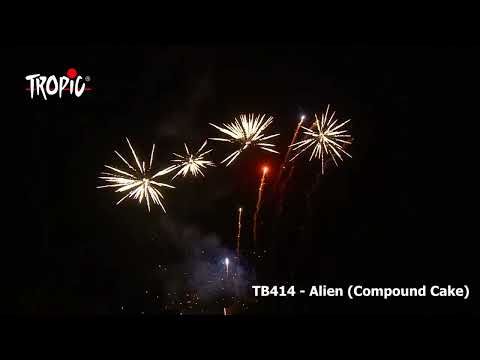 TB414 ALIEN (260 shots)  - TROPIC Fireworks, Fajerwerki, Feuerwerk, Vuurwerk, Feu d'artifice