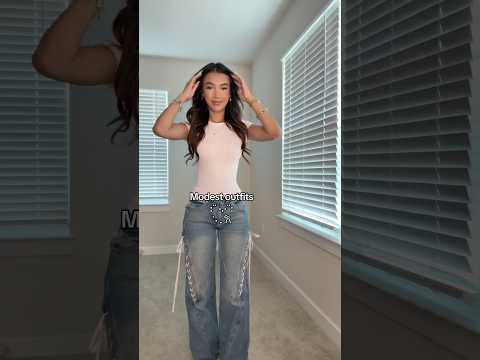 The last outfit is my fave☺️🩰✨#modestfashion #outfitideas #ootd #schooloutfits l