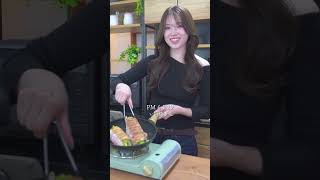 豚バラレタス包み#時短レシピ #おうちごはん #一人暮らしごはん #ワンパン