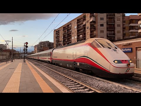 INTERCITY SUN con E414 & Vettura Ristorante-Bar in livrea FRECCIABIANCA