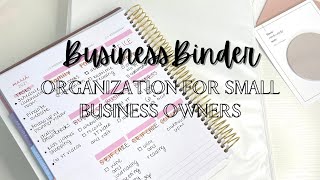 How to Organize Small Business: Vlog | A Look Into my Business Binder
