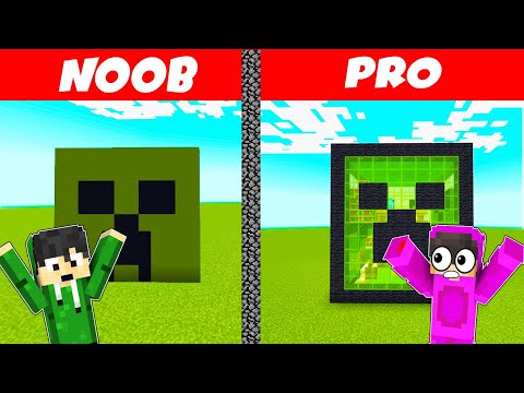 Jey Jey -  NOOB VS PRO: "CREEPER HEAD" HOUSE BUILD CHALLENGE JEYJEY VS SHAME |  Minecraft OMOCITY (English)