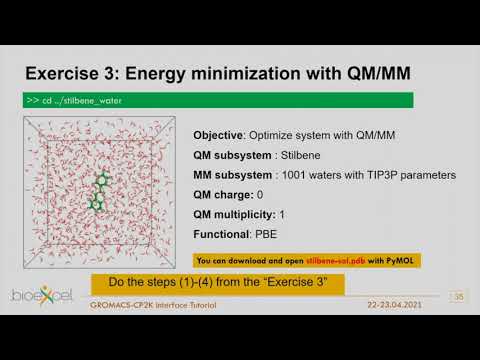 QM/MM with GROMACS+CP2K - Practical 2
