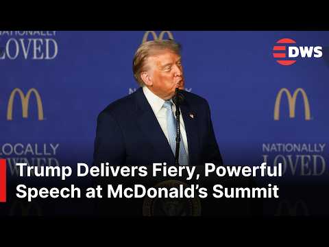 FULL UNFILTERED REMARKS: President Trump Delivers Fiery Address at McDonald’s Impact Summit | AC1E