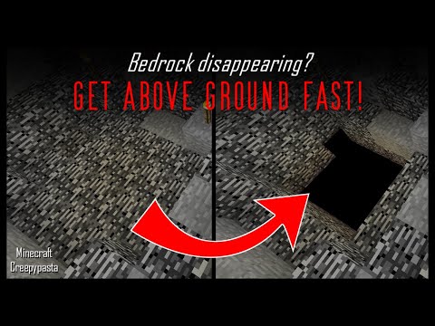 If Bedrock Starts Disappearing, GET ABOVE GROUND FAST! Minecraft Creepypasta