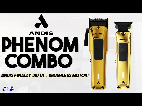 Andis 562312 Phenom Professional Corded/Cordless Hair Clipper, Adjustable Phaze Blade, Close Cutting, Gold video review thumbnail