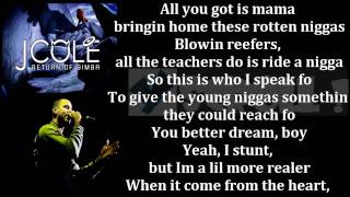 J. Cole- &quot;Return Of Simba&quot; (Lyrics On Screen) YScRoll