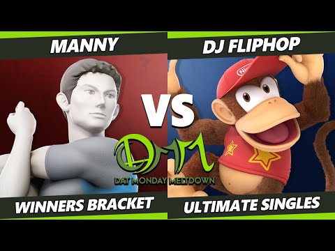 DAT Monday Meltdown 222 - Manny (Wii Fit) Vs. DJ Fliphop (Diddy Kong) SSBU Ultimate Tournament