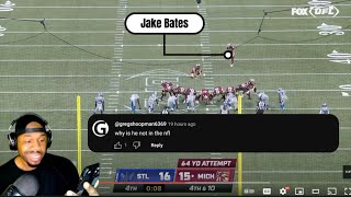 He said.. Why is Jake Bates not in the NFL?