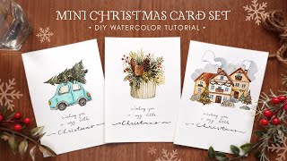 Mini Christmas Card Set: Watercolor Tutorial