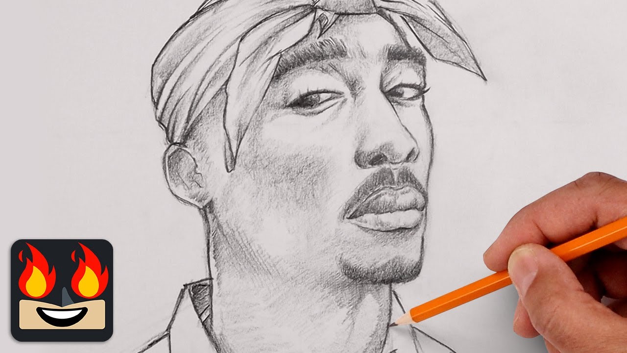 How To Draw Tupac Shakur | Sketch Tutorial