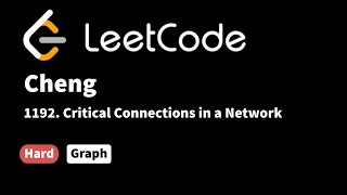 YouTube video 'LeetCode 1192. Critical Connections in a Network'