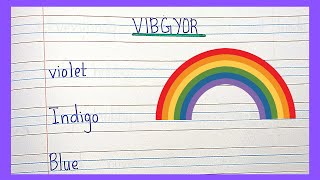 Rainbow Colours Names/ Colour of the Rainbow/🌈......Easy way to learn colours of Rainbow in sequence