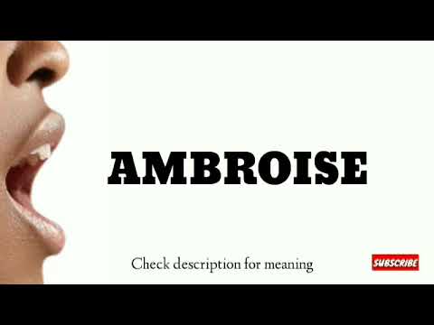 How to pronounce Ambroise