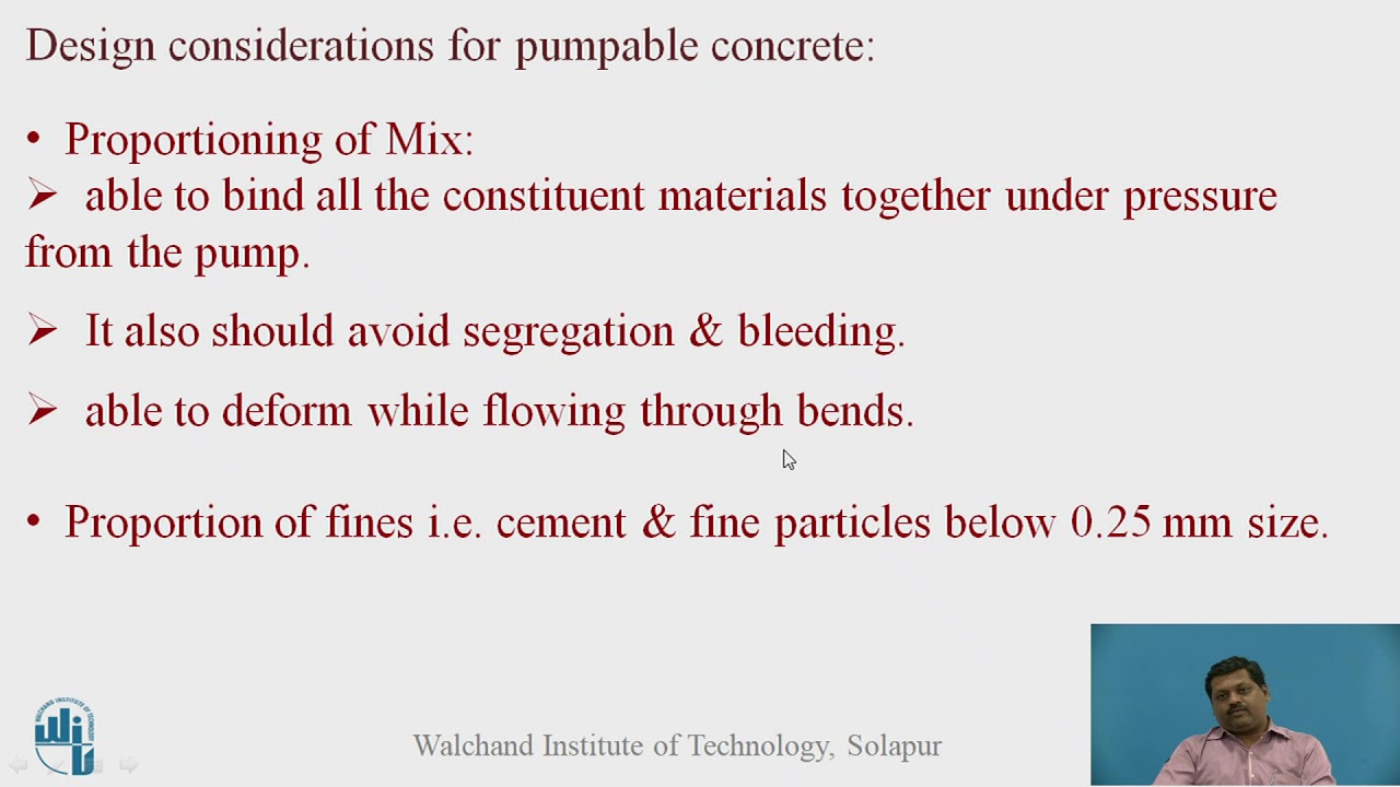 Pumpable concrete