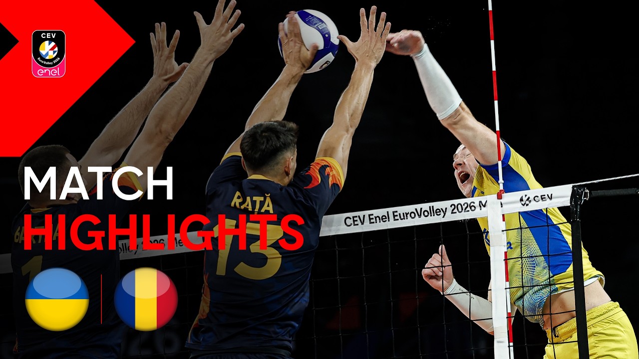 Highlights | Ukraine vs. Romania | CEV Enel EuroVolley 2026 Men