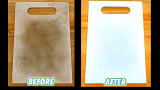 How To Clean Plastic Chopping Board || How to clean White Cutting board || Home Hacks and DIY
