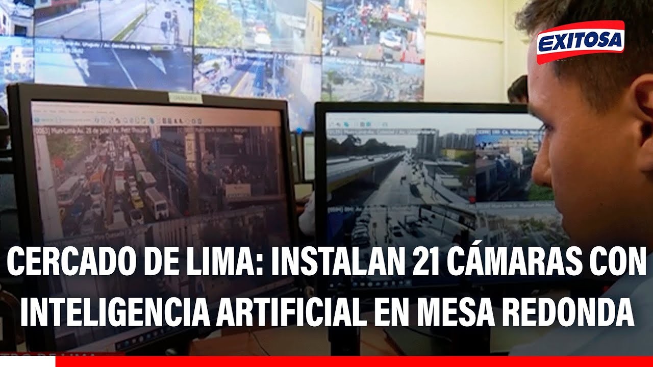 🔴🔵 Instalan 21 cámaras con inteligencia artificial en Mesa Redonda para controlar aforo