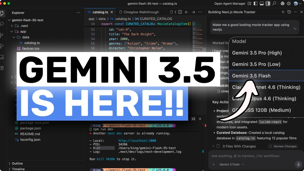 Gemini 3.5 Flash (NOW AVAILABLE!): They JUST LAUNCHED Gemini 3.5 Flash & I TESTED IT!