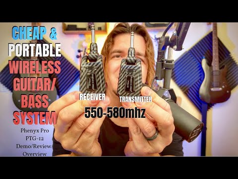 CHEAP and PORTABLE Wireless Guitar/Bass System - Phenyx Pro PTG-12