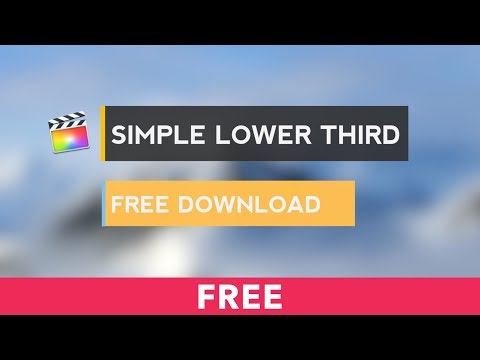 Simple Lower Third Free for Final Cut Pro Trailer