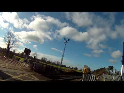 (1080p) *3 Trains* Collinstown level crossing