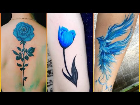 Cute Blue Ink Tattoo Design Ideas For Girls 202 | BEST Blue Ink Tattoos For Ladies | Women's Tattoo