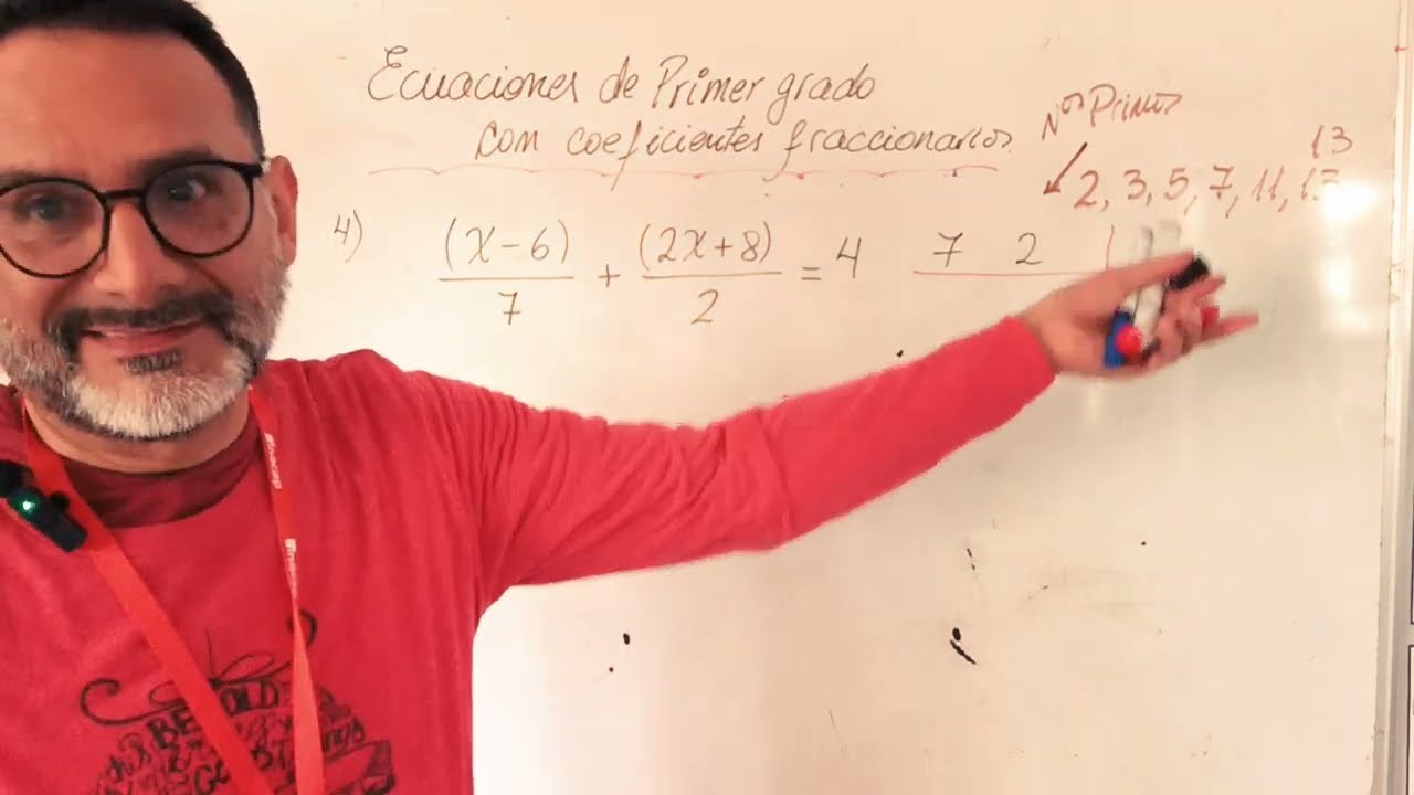 ECUACION DE PRIMER GRADO CON UNA INCONGNITA Y COEFICIENTE FRACIONARIO. Ejemplos desarrollados.