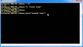 Ruby Programming Tutorial - 28 - push and pop