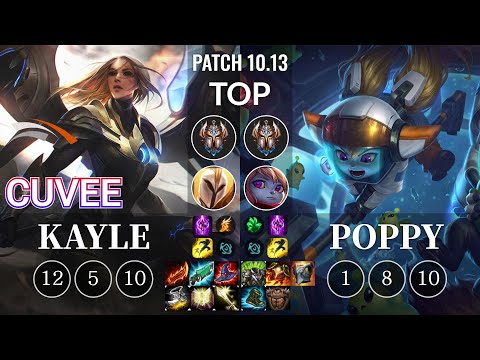 HLE CuVee Kayle vs Poppy Top - KR Patch 10.13