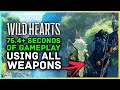 75.4 Seconds Of Gameplay Using All Weapons In Wild Hearts So Far - Karakuri Katana, Bow & Wagasa