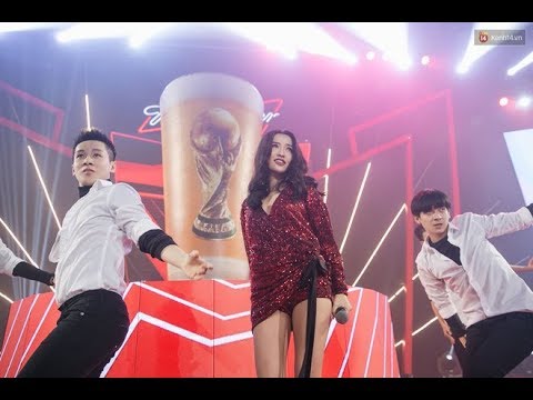 Bích Phương bỏ "Bùa Yêu" khán giả - Live tại Đại tiệc Budweiser World Cup 2018, 14/6/2018