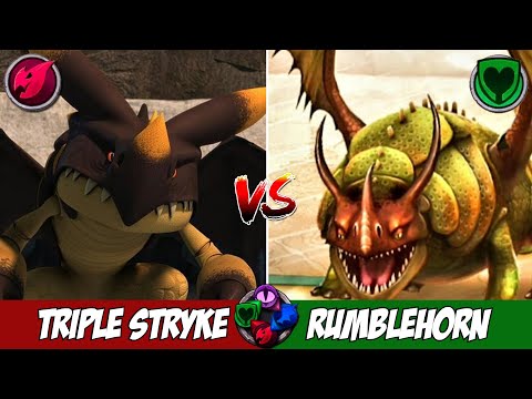 Triple Stryke vs. Boss Rumblehorn | Dragons: Rise of Berk (gauntlet event)
