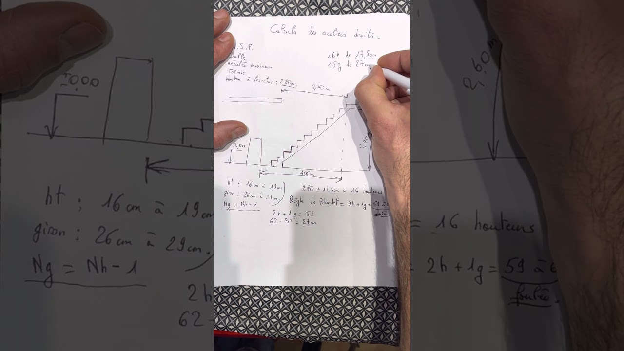Calculating a straight staircase (vocational certificate level)