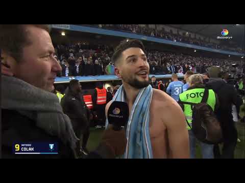 Antonio Colak efter ha vunnit SM-Guldet